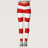 Het rode Witte Vakantie van Kerstmis van de Leggings (Voorkant)