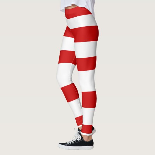 Het rode Witte Vakantie van Kerstmis van de Leggings (Links)