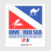 Het rode Zee duiken (sq) Sticker (Vel)