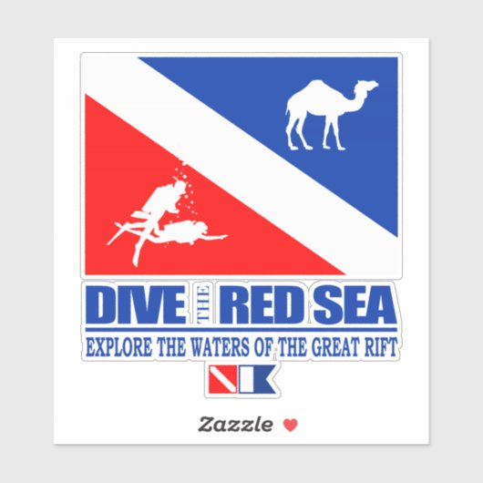 Het rode Zee duiken (sq) Sticker (Vel)