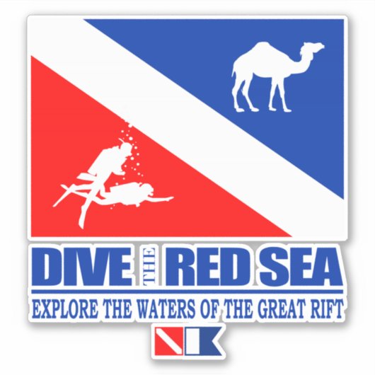 Het rode Zee duiken (sq) Sticker (Voorkant)