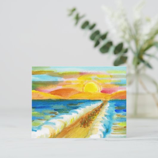 Het rode Zee oversteken Briefkaart (Staand voorkant)