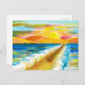 Het rode Zee oversteken Briefkaart (Voorkant / Achterkant)