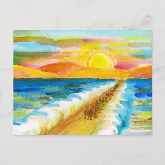 Het rode Zee oversteken Briefkaart (Voorkant)