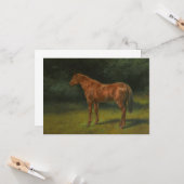 Het Rode Zorrel Paard (door Rosa Bonheur) Kaart (Voorkant / Achterkant in situ)