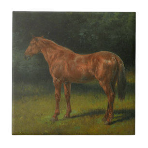 Het Rode Zorrel Paard (door Rosa Bonheur) Tegeltje