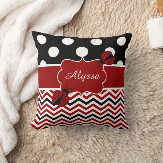 Het Rode Zwarte Gepersonaliseerde Hoofdkussen van Kussen (Deken)