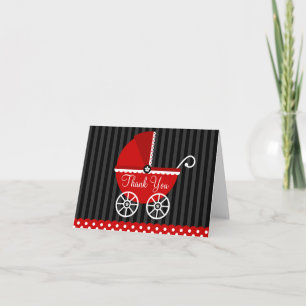 Het rode Zwarte Stip van het Vervoer dankt u Bedankkaart
