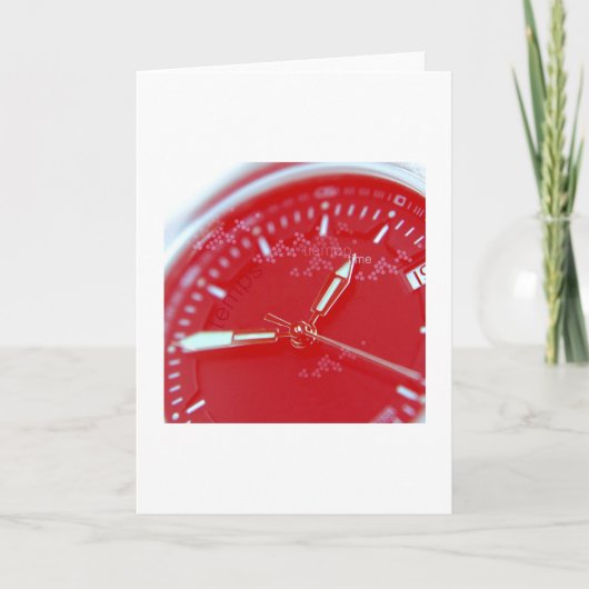 Het rode Zwitserse Gezicht van het Horloge Kaart (Voorkant)