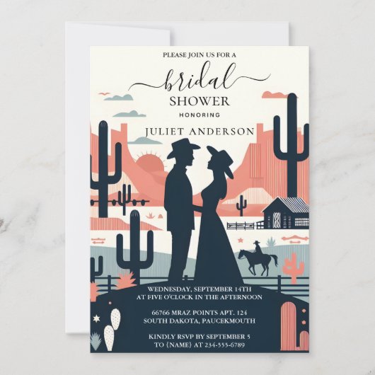 Het Rodeo Retro Paard Rustiek Western Vrijgezellen Kaart (Voorkant)