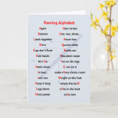 Het roeien de pret A van het Alfabet aan Z Kaart (Gele Bloem)