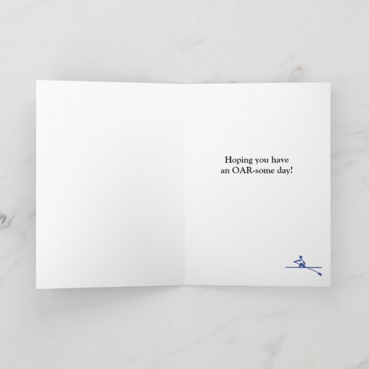 Het roeien van de verjaardag bemannings kaart (Binnen)