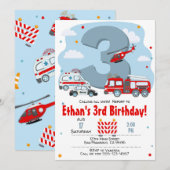 Het roepen van Alle Eenheden, Noodvierkant Uitnodi Kaart (Voorkant / Achterkant)