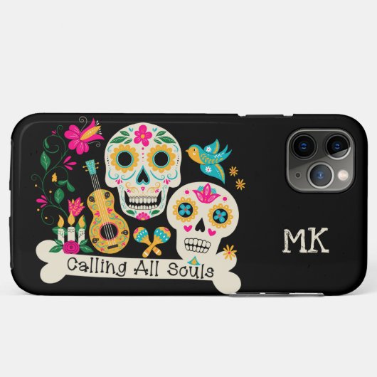 Het roepen van Alle Souls Dag van het Dood Colorfu Case-Mate iPhone Case (Achterkant (horizontaal))