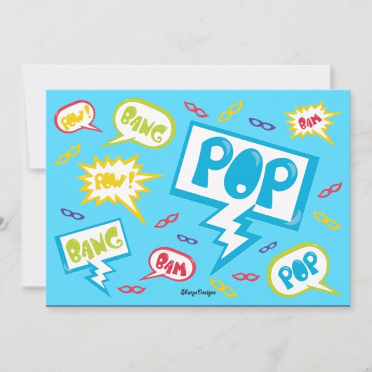 Het roepen van Alle Superhelden Uitnodiging van de (Achterkant)