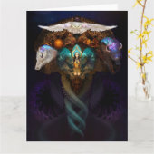 Het roepen van het Wenskaart van de Dieren van de Kaart (Gele Bloem)