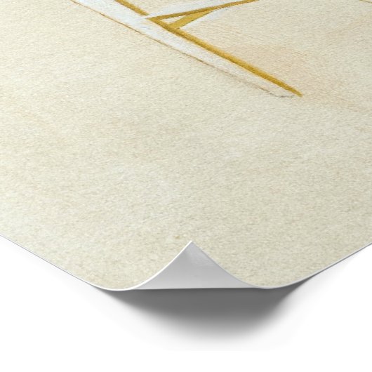 Het roepen van Pijn omhoog Poster (Hoek)