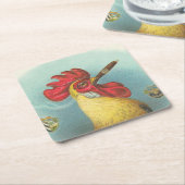 Het roken Haan Kartonnen Onderzetters (Schuin)