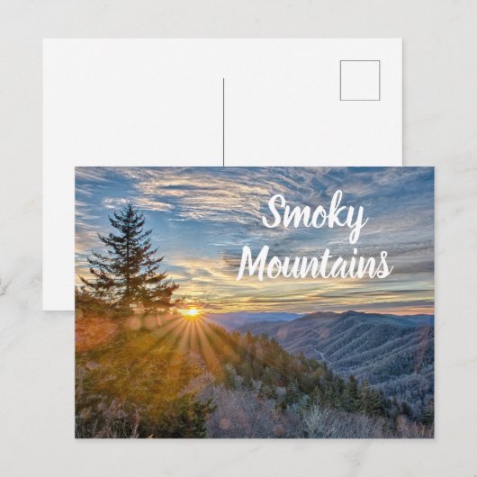 Het rokerige Briefkaart van de Zonsopgang van (Voorkant / Achterkant)