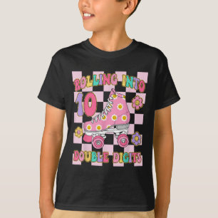 Het rollen in 10 Dubbele Cijfers 10de Verjaardagsr T-shirt