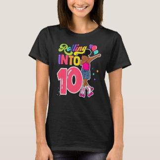 Het rollen in 10 jaar oud Dabbing Roller Schaats 1 T-shirt