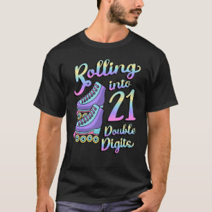 Het rollen in 21 Schaatsen 21st B van de Roller va T-shirt