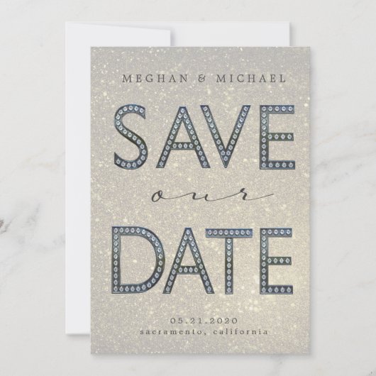 het rollen zilveren letters fabulair sparen de Dat Kaart (Voorkant)