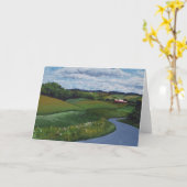 Het Rolling Wenskaart van Valleien Kaart (Gele Bloem)