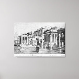 Het Roman Forum of Antiquita Canvas Afdruk