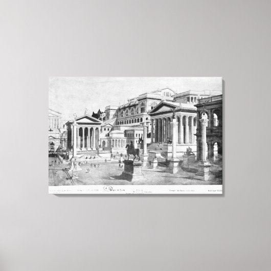 Het Roman Forum of Antiquita Canvas Afdruk (Voorkant)