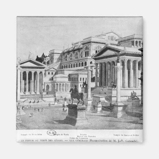 Het Roman Forum of Antiquita Magneet (Voorkant)