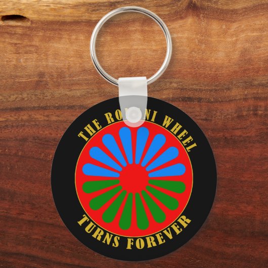 Het Romani wiel draait voor de Sleutelhanger (Achterkant)