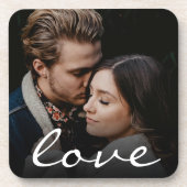 Het Romantische Aangepaste Manuscript van de Foto Bier Onderzetter (Voorkant)