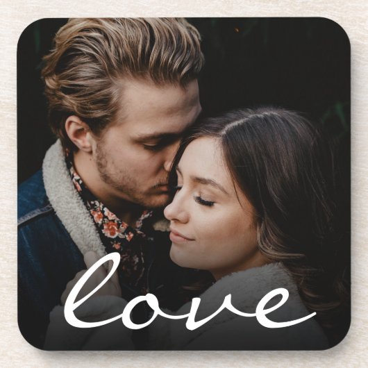 Het Romantische Aangepaste Manuscript van de Foto Bier Onderzetter (Voorkant)