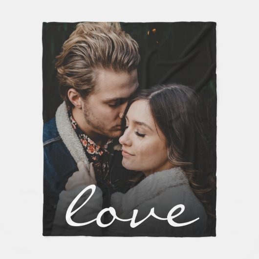 Het Romantische Aangepaste Manuscript van de Foto  Fleece Deken (Voorkant)
