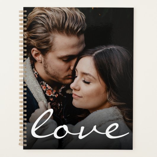Het Romantische Aangepaste Manuscript van de Foto  Planner (Voorkant)