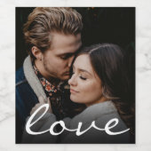 Het Romantische Aangepaste Manuscript van de Foto Wijn Etiket (Enkel label)