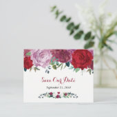 Het Romantische Collectie van het Floral Wedding Aankondigingskaart (Staand voorkant)