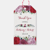 Het Romantische Collectie van het Floral Wedding Cadeaulabel (Voorkant)