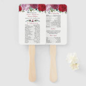 Het Romantische Collectie van het Floral Wedding Handwaaier (Voorkant en achterkant)