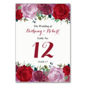 Het Romantische Collectie van het Floral Wedding Kaart (Achterkant)