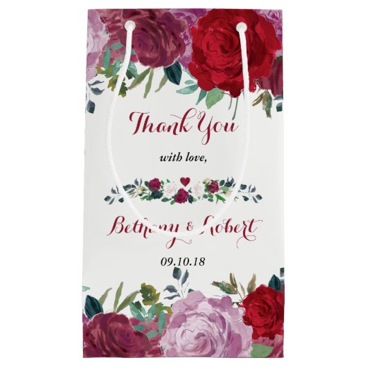 Het Romantische Collectie van het Floral Wedding Klein Cadeauzakje (Voorkant)