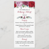 Het Romantische Collectie van het Floral Wedding Menu (Voorkant)