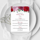 Het Romantische Collectie van het Floral Wedding Menu