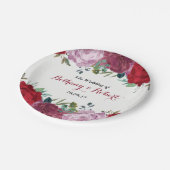 Het Romantische Collectie van het Floral Wedding Papieren Bordje (Gekanteld)