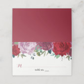 Het Romantische Collectie van het Floral Wedding Plaatskaartje (Buitenkant ongevouwen)