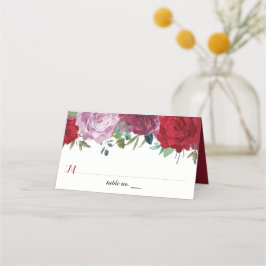 Het Romantische Collectie van het Floral Wedding Plaatskaartje