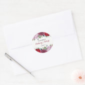 Het Romantische Collectie van het Floral Wedding Ronde Sticker (Envelop)