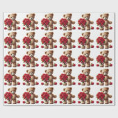 Het romantische gebaar van Teddy Bear Cadeaupapier (Vlak)