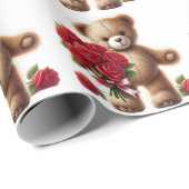 Het romantische gebaar van Teddy Bear Cadeaupapier (Rol Hoek)